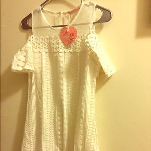 Lizzie Woven cold shoulder dress